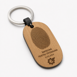 Breloc personalizat Atelier Stejarul cu amprentă gravată laser