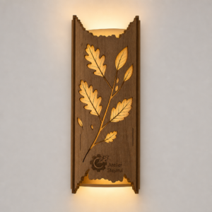 Aplica personalizată Scoarța Luminată cu aspect de scoarță și frunze iluminate